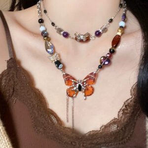 Collar doble con mariposa de Maillard